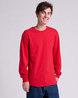 Pretreated JERZEES 363L Classics Unisex Long Sleeve T-Shirt - True Red