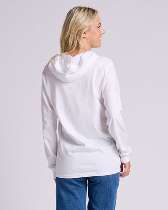Pretreated JERZEES 363LH Classics Unisex Jersey Hood - White - Back