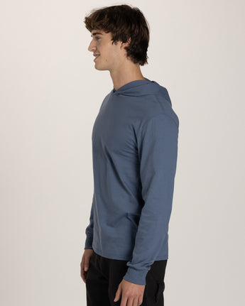 Pretreated JERZEES 363LH Classics Unisex Jersey Hood - Denim - Side