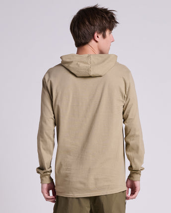 Pretreated JERZEES 363LH Classics Unisex Jersey Hood - Khaki Brown - Back