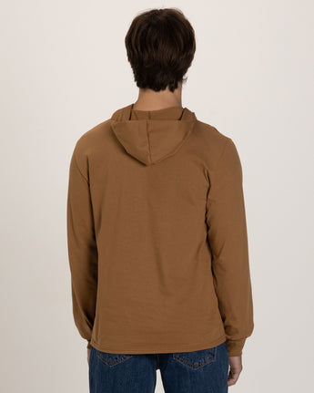 Pretreated JERZEES 363LH Classics Unisex Jersey Hood - Golden Pecan - Back