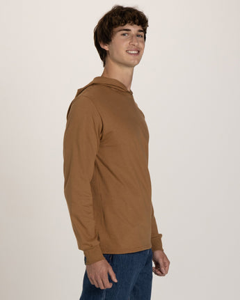 Pretreated JERZEES 363LH Classics Unisex Jersey Hood - Golden Pecan - Side