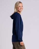 Pretreated JERZEES 363LH Classics Unisex Jersey Hood - J. Navy - Side