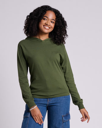 Pretreated JERZEES 363LH Classics Unisex Jersey Hood - Military Green