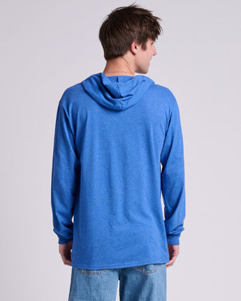 Pretreated JERZEES 363LH Classics Unisex Jersey Hood - Retro Heather Royal - Back