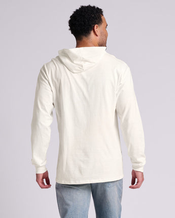 Pretreated JERZEES 363LH Classics Unisex Jersey Hood - Sweet Cream Heather - Back