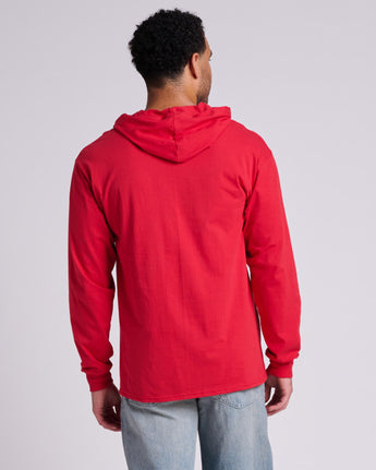Pretreated JERZEES 363LH Classics Unisex Jersey Hood - True Red - Back
