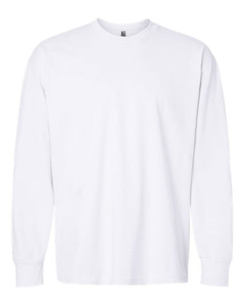 Pretreated Next Level 7211 Unisex Heavyweight Long Sleeve Tee - White