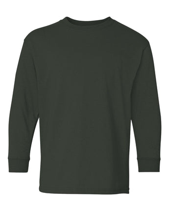 Pretreated Gildan 5400B Youth Heavy Cotton Long Sleeve T-Shirt - Forest Green