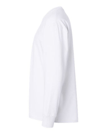 Pretreated Next Level 7211 Unisex Heavyweight Long Sleeve Tee - White - Side