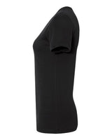 Pretreated Next Level 3900 Women’s Cotton Tee - Black - Side