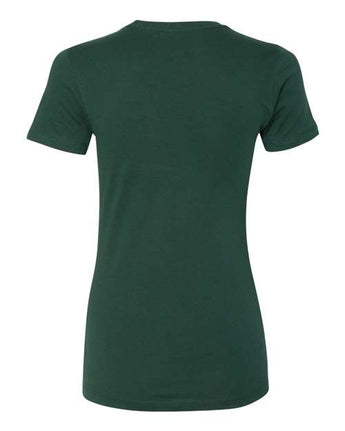 Pretreated Next Level 3900 Women’s Cotton Tee - Forest Green - Back