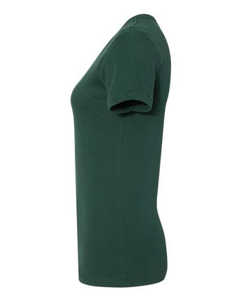 Pretreated Next Level 3900 Women’s Cotton Tee - Forest Green - Side