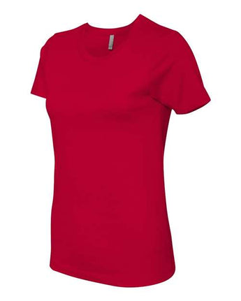 Pretreated Next Level 3900 Women’s Cotton Tee - Red - Side