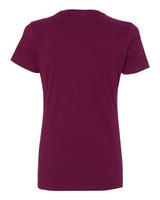 Pretreated Next Level 3900 Women’s Cotton Tee - Maroon - Back
