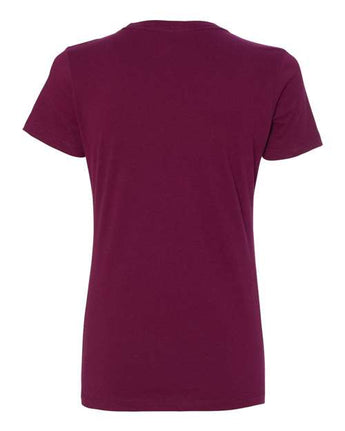 Pretreated Next Level 3900 Women’s Cotton Tee - Maroon - Back