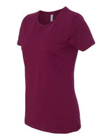 Pretreated Next Level 3900 Women’s Cotton Tee - Maroon - Side