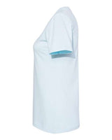 Pretreated Next Level 3900 Women’s Cotton Tee - Light Blue - Side