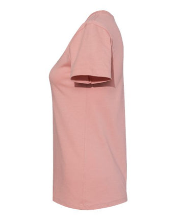 Pretreated Next Level 3900 Women’s Cotton Tee - Desert Pink - Side