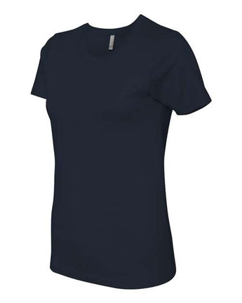 Pretreated Next Level 3900 Women’s Cotton Tee - Midnight Navy - Side