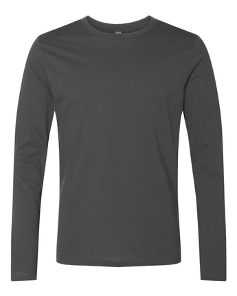 Pretreated Next Level 3601 Unisex Cotton Long Sleeve T-Shirt - Heavy Metal