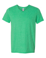 Pretreated Gildan 64V00 Softstyle V-Neck T-Shirt - Heather Irish Green