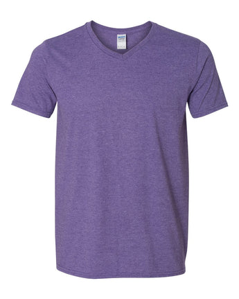 Pretreated Gildan 64V00 Softstyle V-Neck T-Shirt - Heather Purple