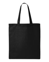 Pretreated Q-Tees QTB Economical Tote - Black