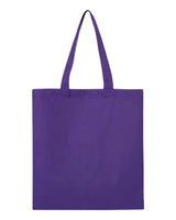 Pretreated Q-Tees QTB Economical Tote - Purple