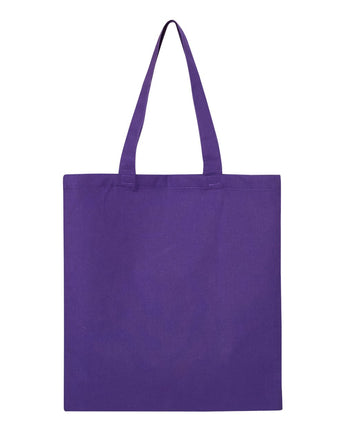 Pretreated Q-Tees QTB Economical Tote - Purple