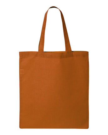 Pretreated Q-Tees QTB Economical Tote - Texas Orange