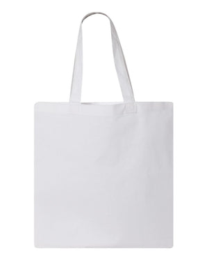 Pretreated Q-Tees QTB Economical Tote - White