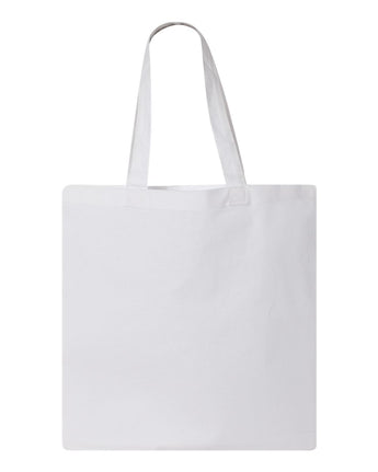 Pretreated Q-Tees QTB Economical Tote - White
