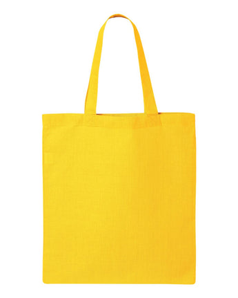 Pretreated Q-Tees QTB Economical Tote - Yellow