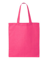 Pretreated Q-Tees QTB Economical Tote - Hot Pink