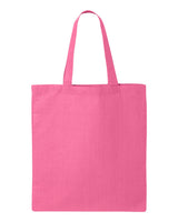 Pretreated Q-Tees QTB Economical Tote - Hot Pink