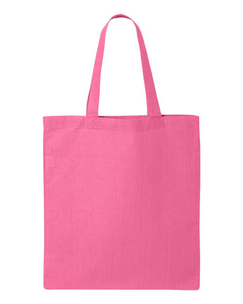Pretreated Q-Tees QTB Economical Tote - Hot Pink