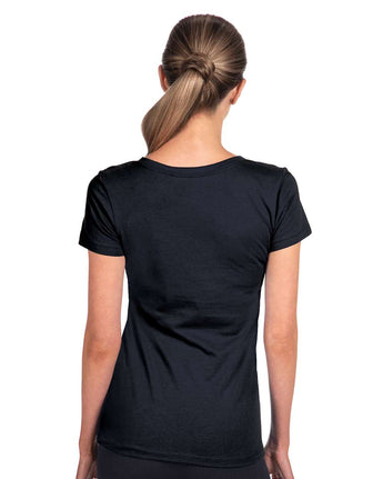 Pretreated Next Level 1540 Women's Ideal V-Neck T-Shirt - Midnight Navy - Back