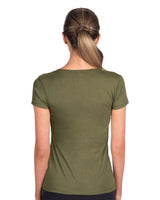 Pretreated Next Level 1540 Women's Ideal V-Neck T-Shirt - Military Green - Back