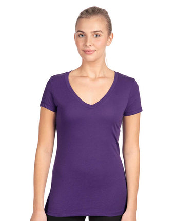 Pretreated Next Level 1540 Women's Ideal V-Neck T-Shirt - Purple Rush