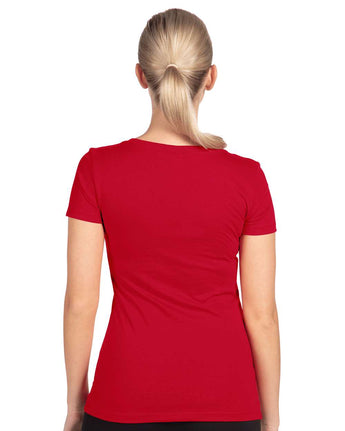 Pretreated Next Level 1540 Women's Ideal V-Neck T-Shirt - Red - Back