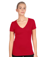 Pretreated Next Level 1540 Women's Ideal V-Neck T-Shirt - Red