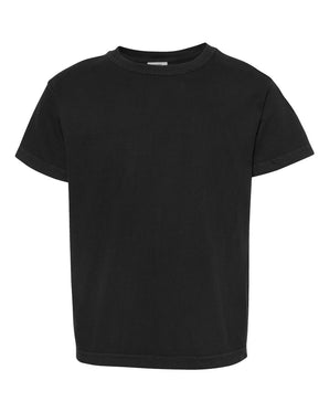 Pretreated Comfort Colors 9018 Youth Garment-Dyed Heavyweight T-Shirt - Black