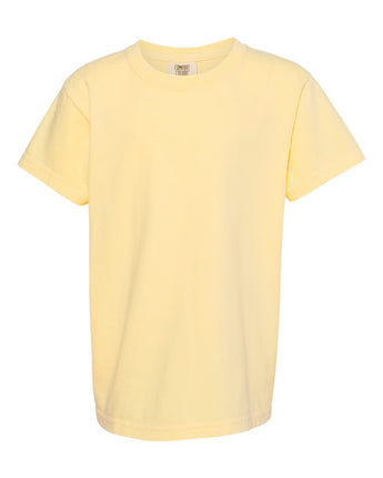 Pretreated Comfort Colors 9018 Youth Garment-Dyed Heavyweight T-Shirt - Butter
