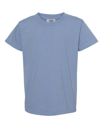 Pretreated Comfort Colors 9018 Youth Garment-Dyed Heavyweight T-Shirt - Washed Denim