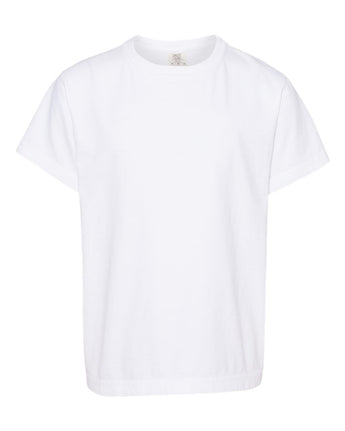Pretreated Comfort Colors 9018 Youth Garment-Dyed Heavyweight T-Shirt - White