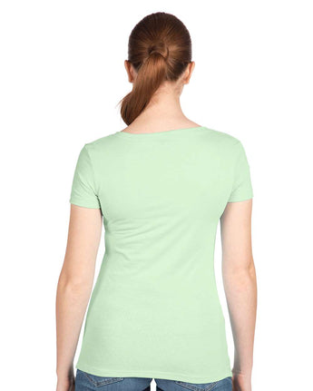 Pretreated Next Level 1540 Women's Ideal V-Neck T-Shirt - Mint - Back