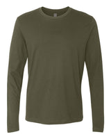 Pretreated Next Level 3601 Unisex Cotton Long Sleeve T-Shirt - Military Greeen