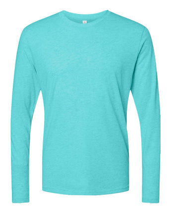 Pretreated Next Level 6071 Unisex Triblend Long Sleeve T-Shirt - Tahiti Blue