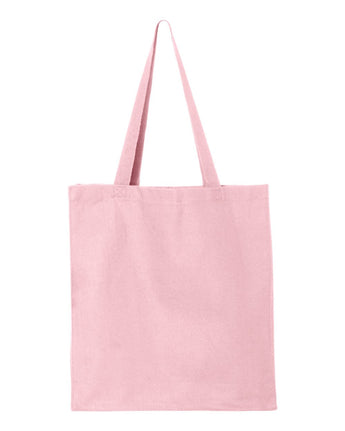 Pretreated Q-Tees Q125300 14L Shopping Bag - Light Pink